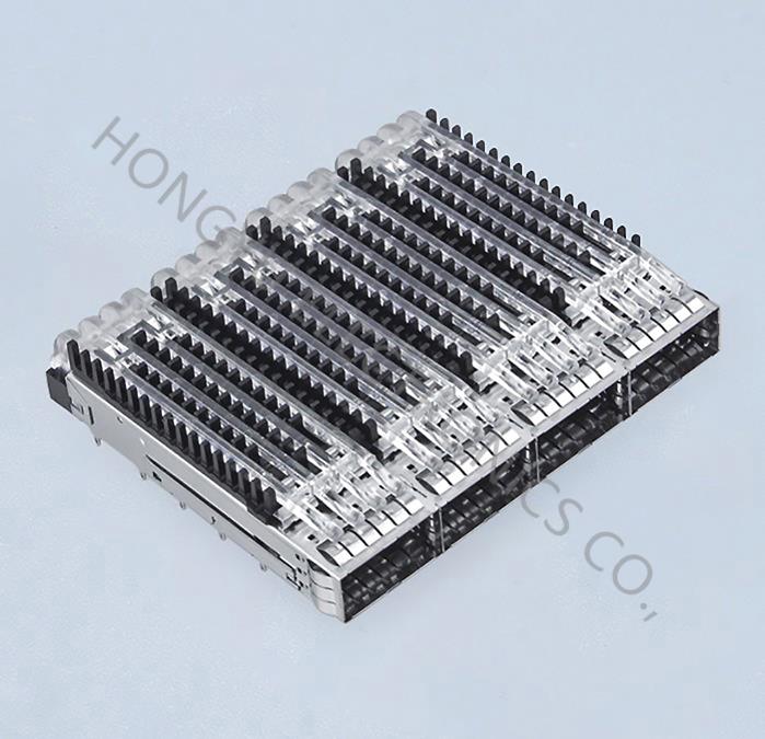 SFP+ 1x6 Cage,With light pipe